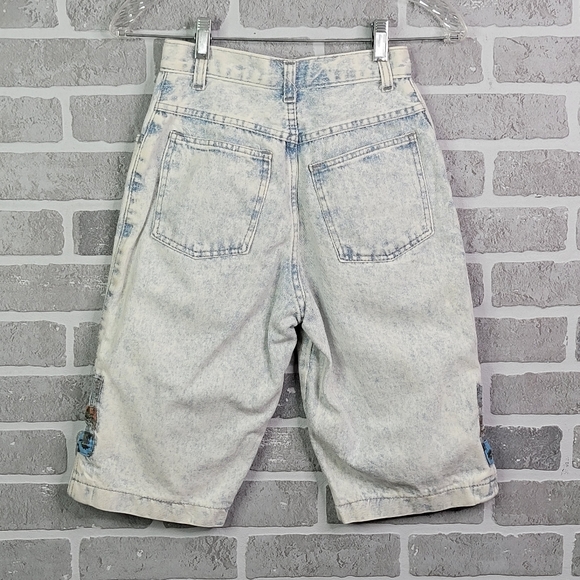 Cap Ferrat Vintage 80's 90's Acid Washed Mom Jean Shorts Jorts Women's Size 7 - Picture 9 of 15